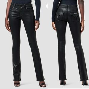 Hudson Beth Mid-Rise Baby Bootcut Jean Coated Black Beauty Womens Size 30 NEW